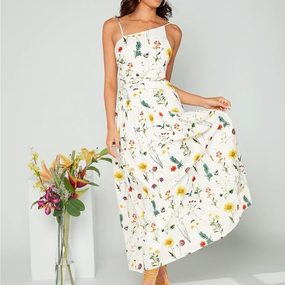 floral white dress